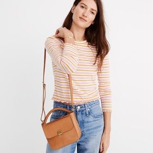 Madewell Mini Abroad Crossbody Bag in Desert Camel